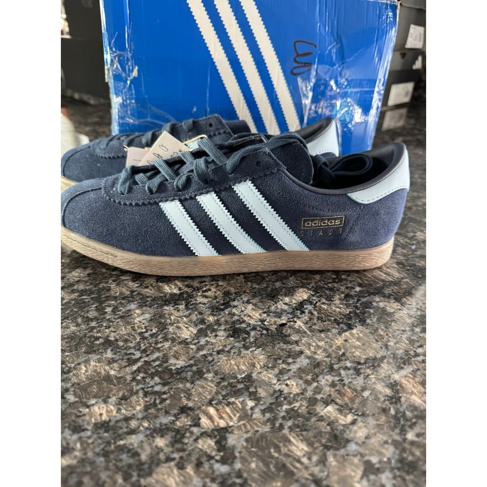 Adidas STADT Men's Shoes Athletic Sneakers Running Trainers New Sz 8.5 Dark Blue